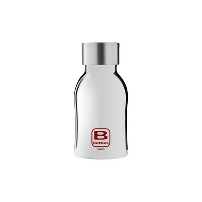 B Bottles Twin - Silver Lux - 250 ml - Doppelwandige Thermoflasche aus 18/10 Edelstahl